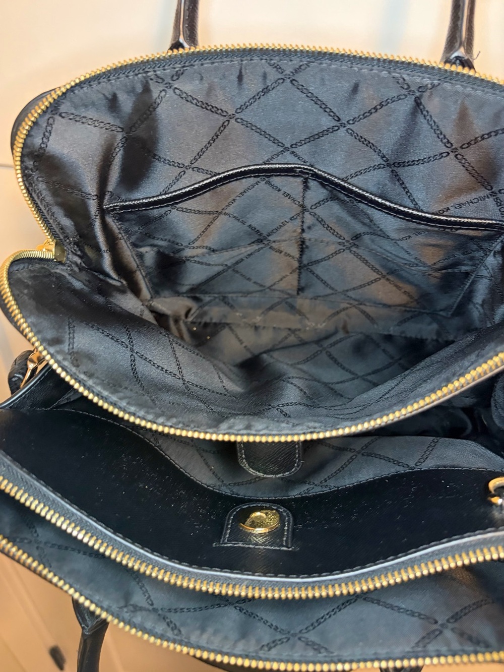 Michael Kors Black Saffiano Satchel - Picture 6 of 12